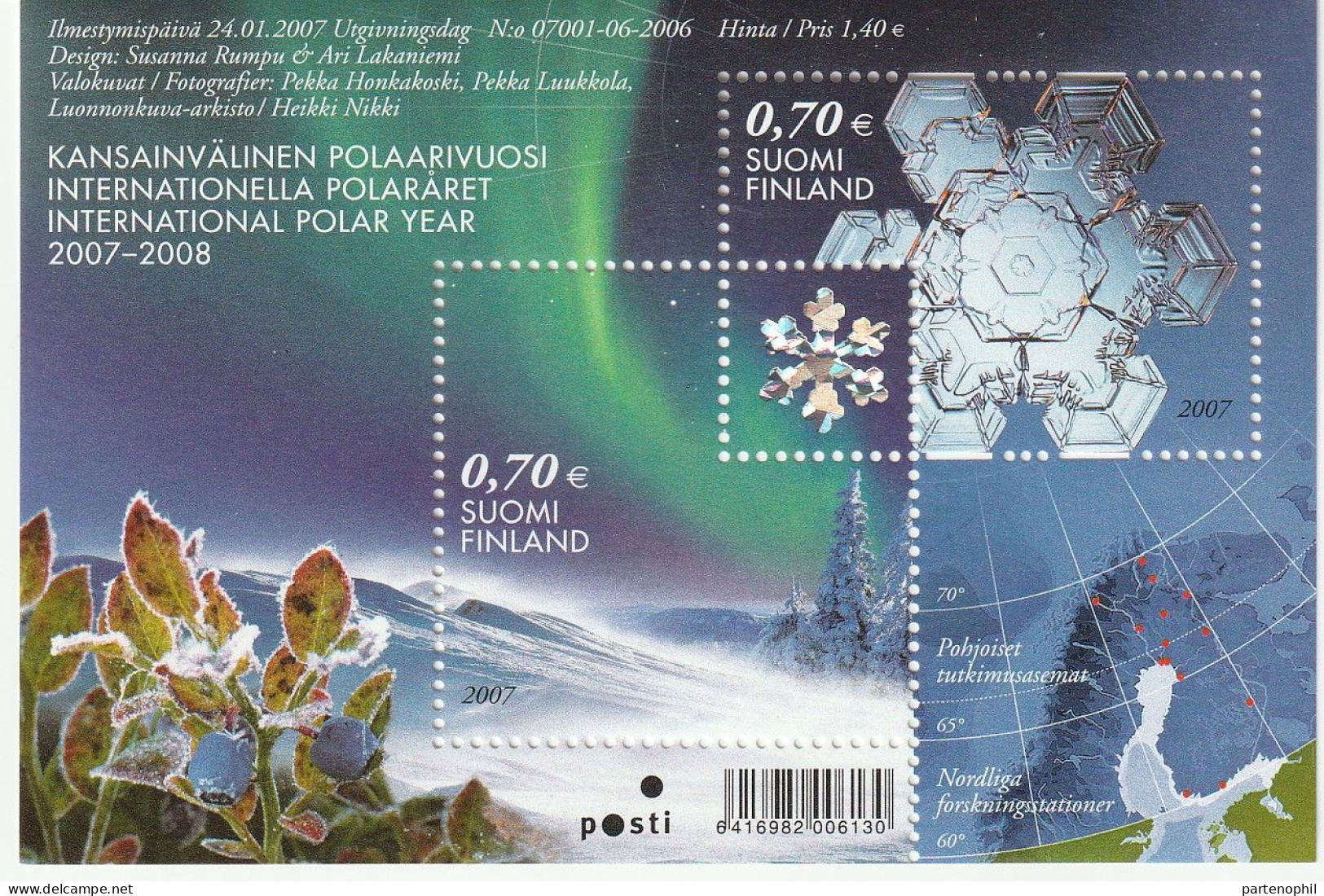 Finland International Year Of The Arctic Polar Expedition Set MNH - Anno Polare Internazionale