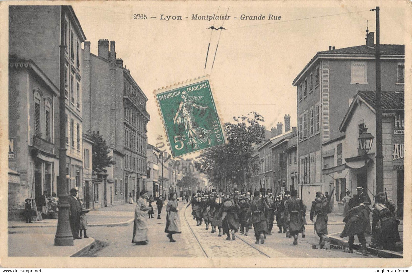 CPA 69 LYON MONTPLAISIR / GRANDE RUE / Cliché Rare - Sonstige & Ohne Zuordnung