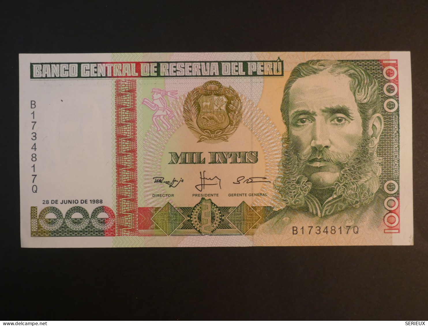 G23 PERU    BILLET 1988   1000  INTIS   NEUF - Pérou