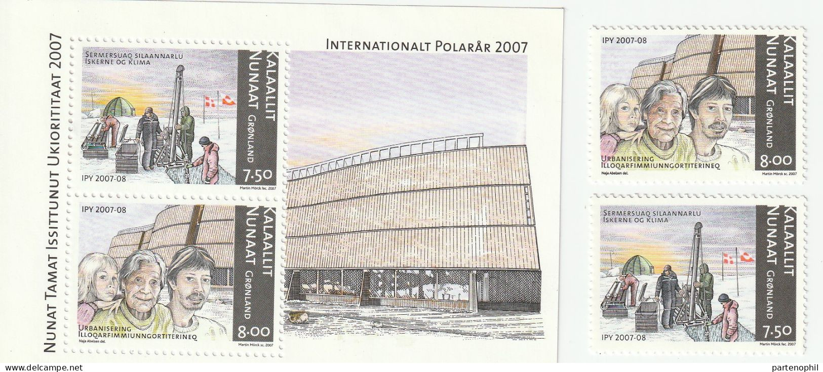 Groenlandia International Year Of The Arctic Polar Expedition Set MNH - Internationale Pooljaar