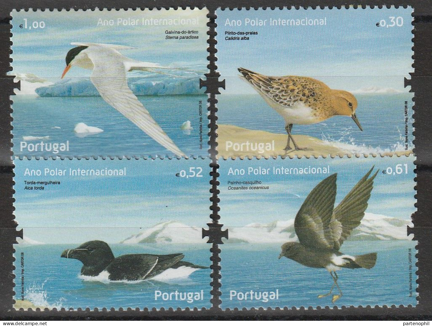 Portogallo Birds International Year Of The Arctic Polar Expedition Set MNH - Internationale Pooljaar