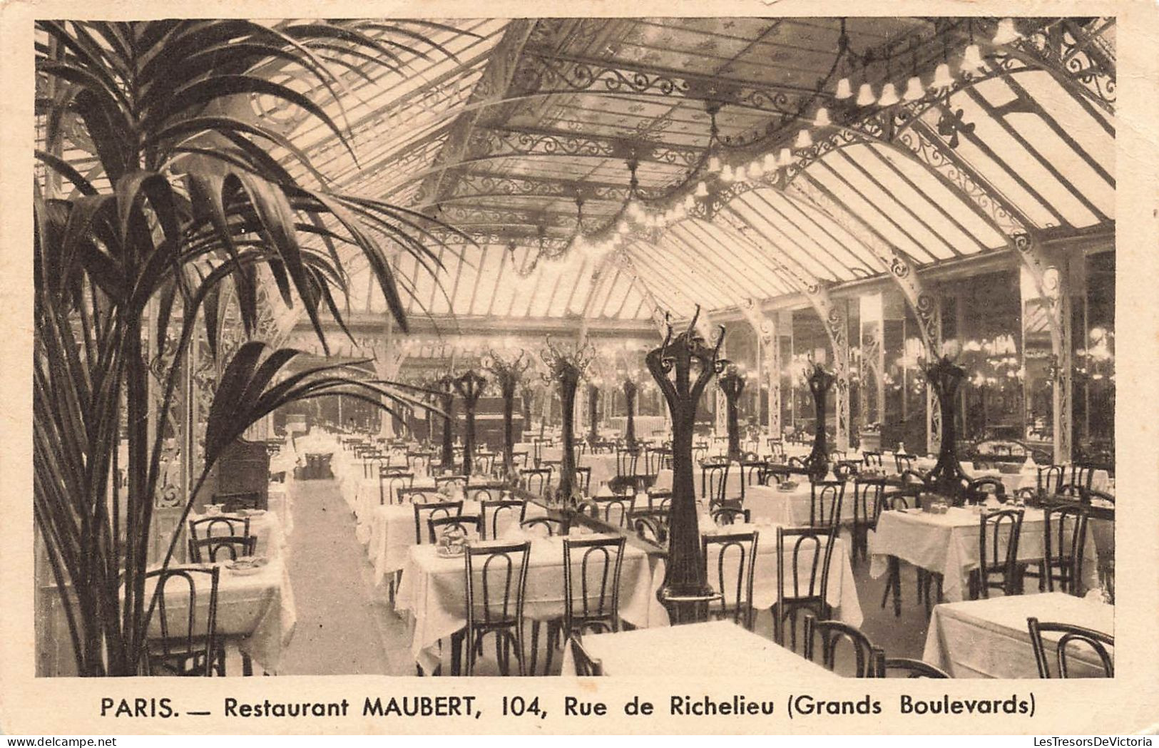 FRANCE - Paris - Restaurant Maubert - Rue De Richelieu - Grands Boulevards - Carte Postale Ancienne - Cafés, Hôtels, Restaurants