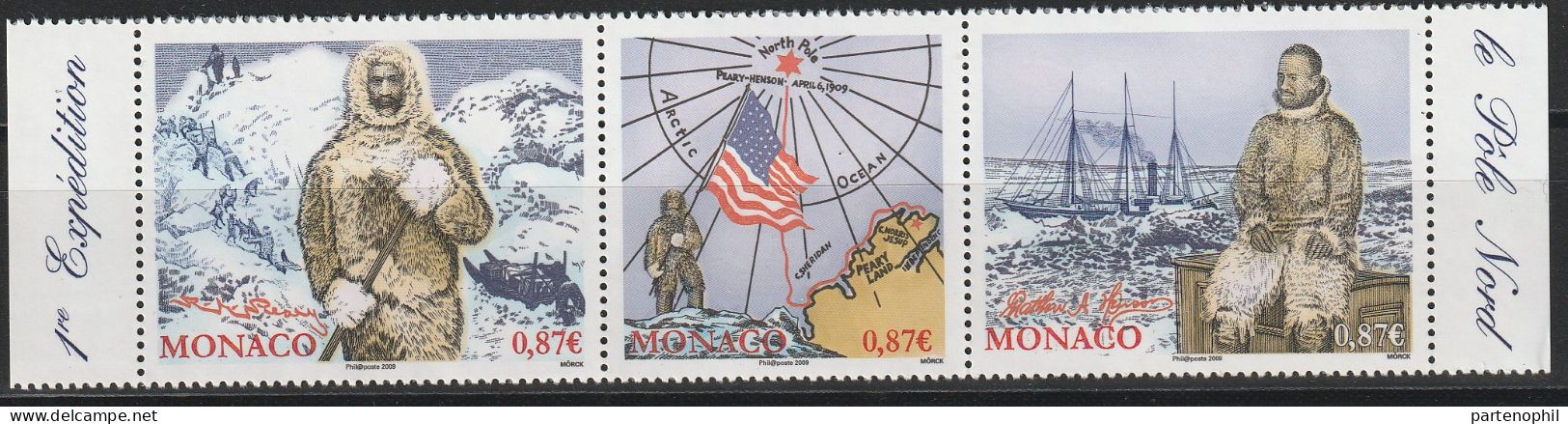 Monaco International Year Of The Arctic Polar Expedition Set MNH - Internationales Polarjahr