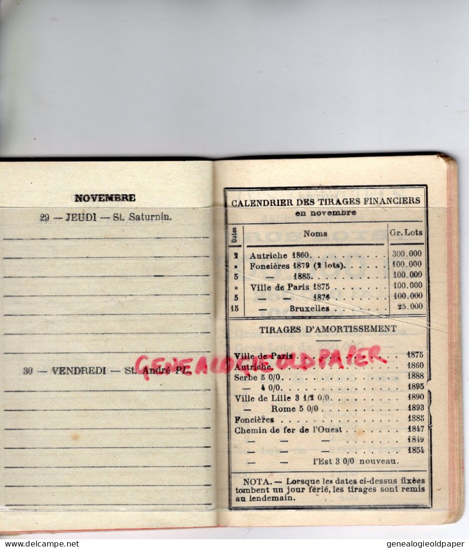 75- 9- PARIS- AGENDA 2 SEMESTRE 1906- UNION D' EPARGNE MUTUELLE-159 FAUBOURG POISSONNIERE - ASSURANCES - Documenti Storici