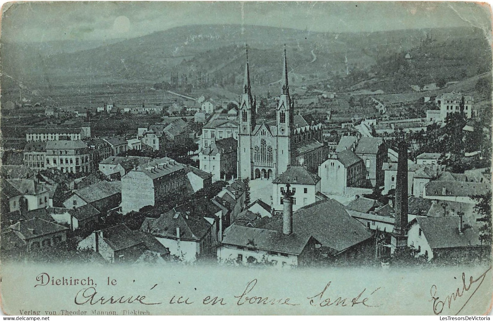 LUXEMBOURG  - Diekrich - Vue Générale Sur La Ville  - Carte Postale Ancienne - Diekirch