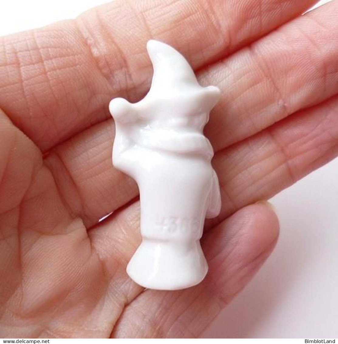 Demi Poupée Figurine Ancienne Allemande Lutin Musicien Biscuit Blanc Emaillé 42 Mm Miniature - Autres & Non Classés