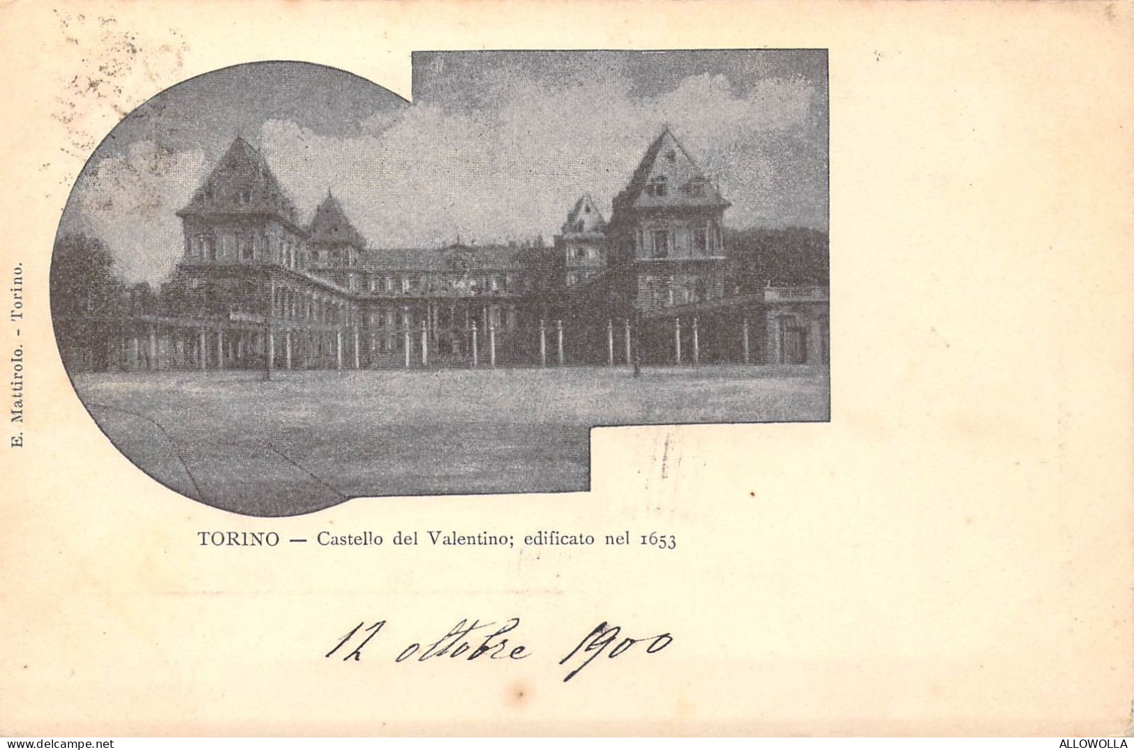 24219 " TORINO-CASTELLO DEL VALENTINO EDIFICATO NEL 1653 " VERA FOTO-CART. SPED.1900 - Castello Del Valentino