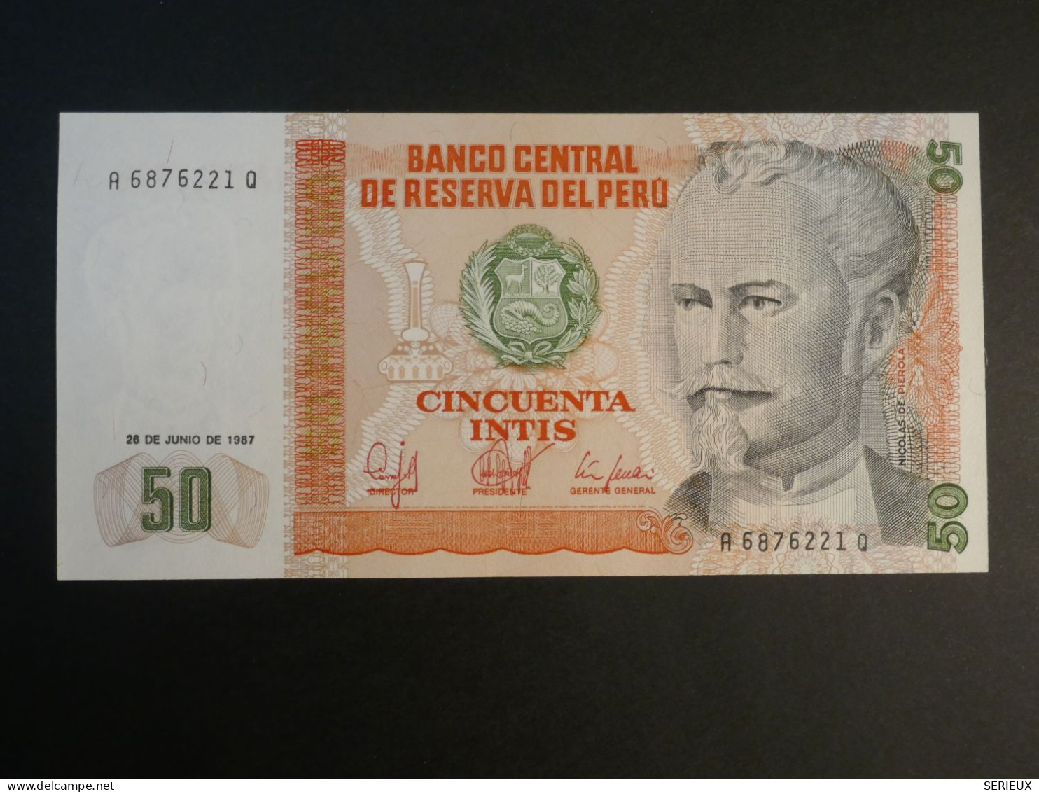 G23 PERU BILLET 1987 TTB   50 INTIS NEUF - Pérou