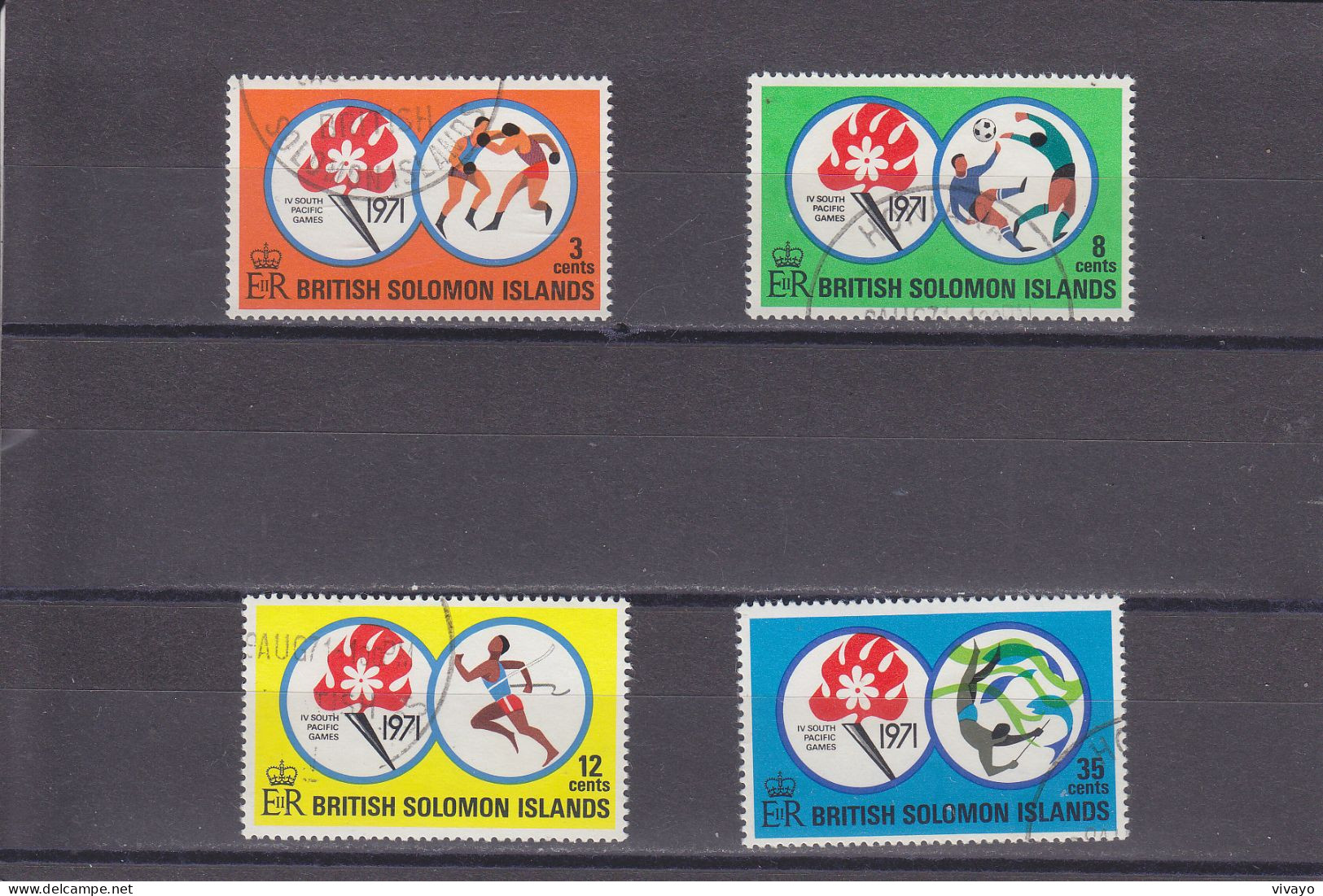 BRITISH SOLOMON ISLANDS - O / FINE CANCELLED - 1971 - SOUTH PACIFIC GAMES - Yv. 203/6 - Mi. 209/12 - Salomonen (...-1978)