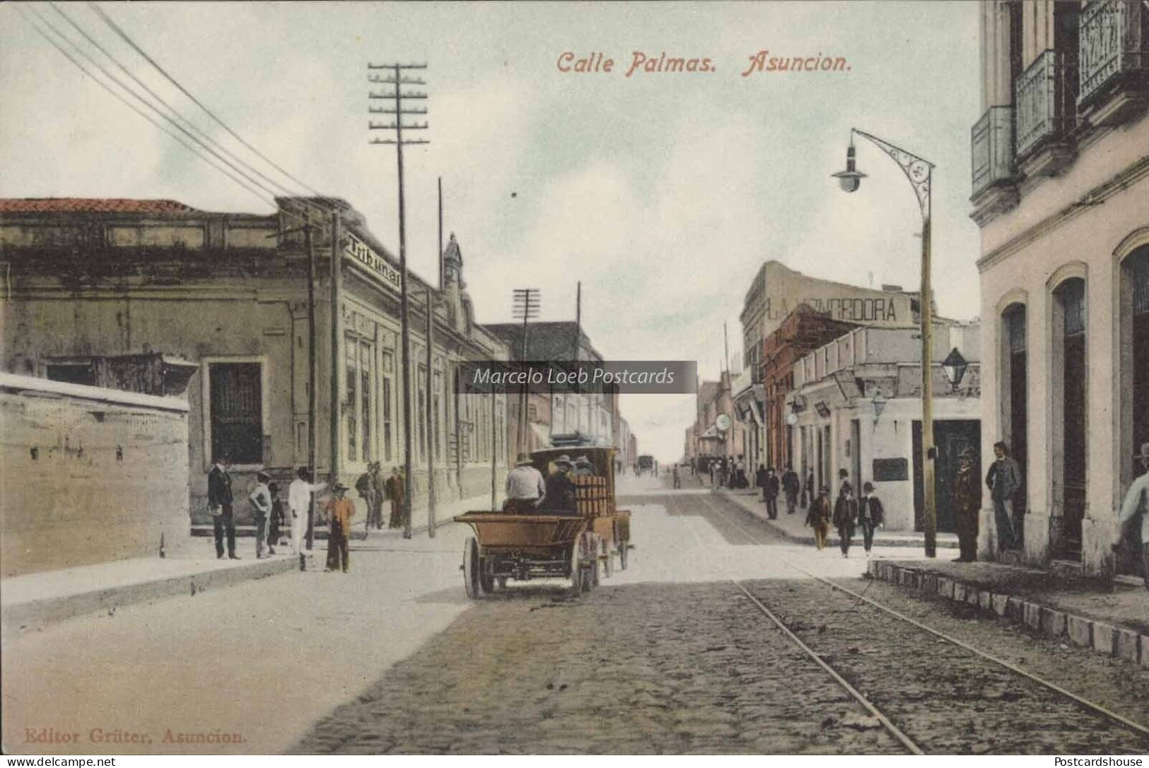 PARAGUAY ASUNCION CALLE PALMAS ED. GRUTER AÑO 1907 - Paraguay