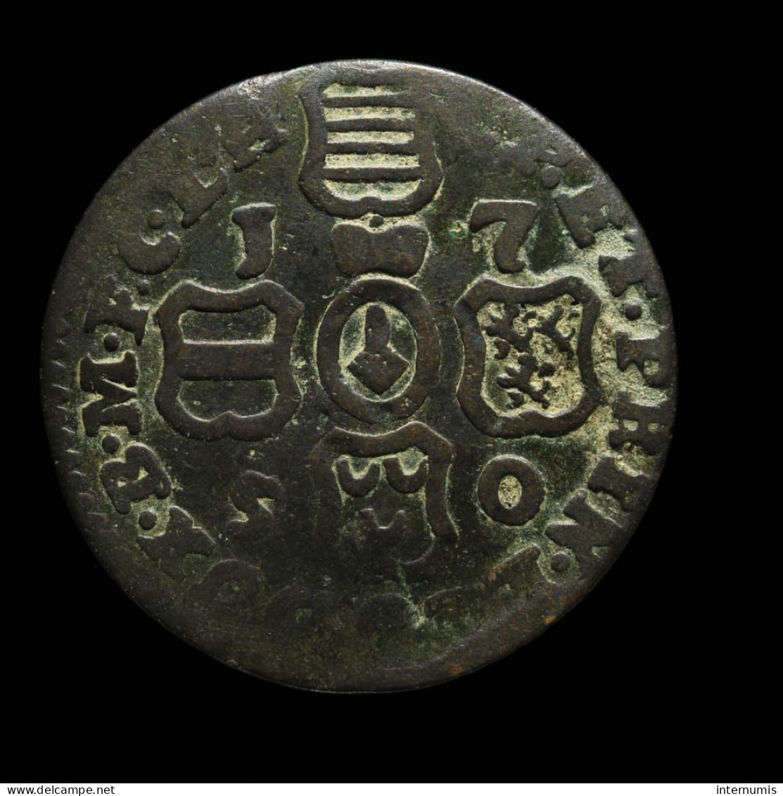 Belgique / Belgium, John Theodore, 1750, Liège, Cuivre (Copper), KM#155 - 975-1795 Prince-Bishopric Of Liège