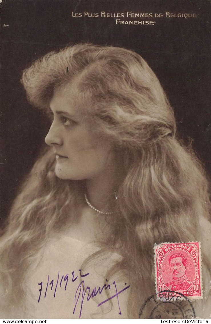 FANTAISIE - Femme - Les Plus Belles Femmes De Belgique - Franchise - Femme Blonde Longs Cheveux - Carte Postale Ancienne - Frauen