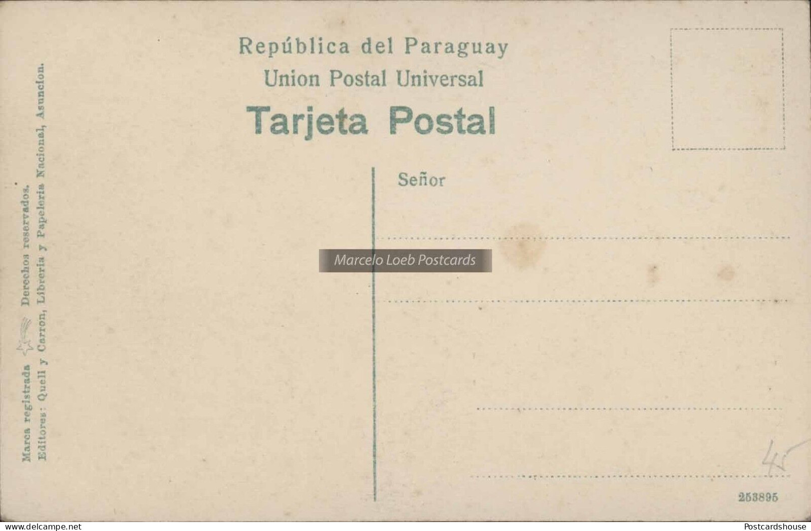 PARAGUAY ASUNCION CALLE LIBERTAD SERIE C. N° 19 ED. QUELL Y CARRON 253895 - Paraguay