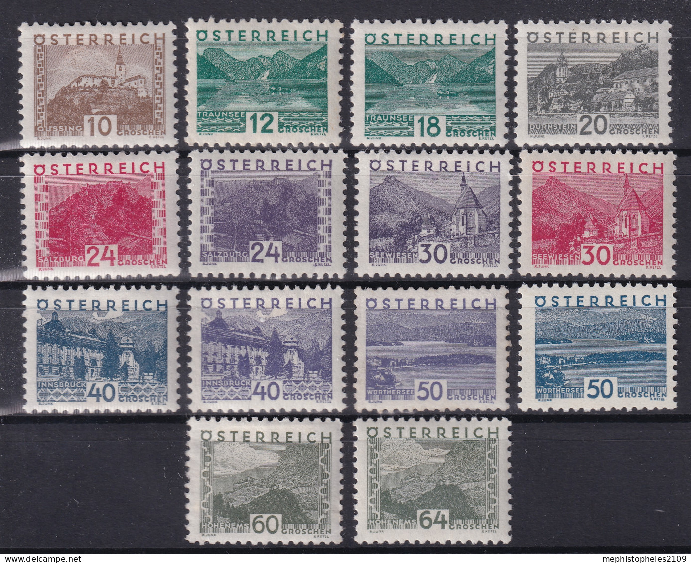 AUSTRIA 1932 - MNH/MLH - ANK 530-543 - Complete Set! - Nuovi