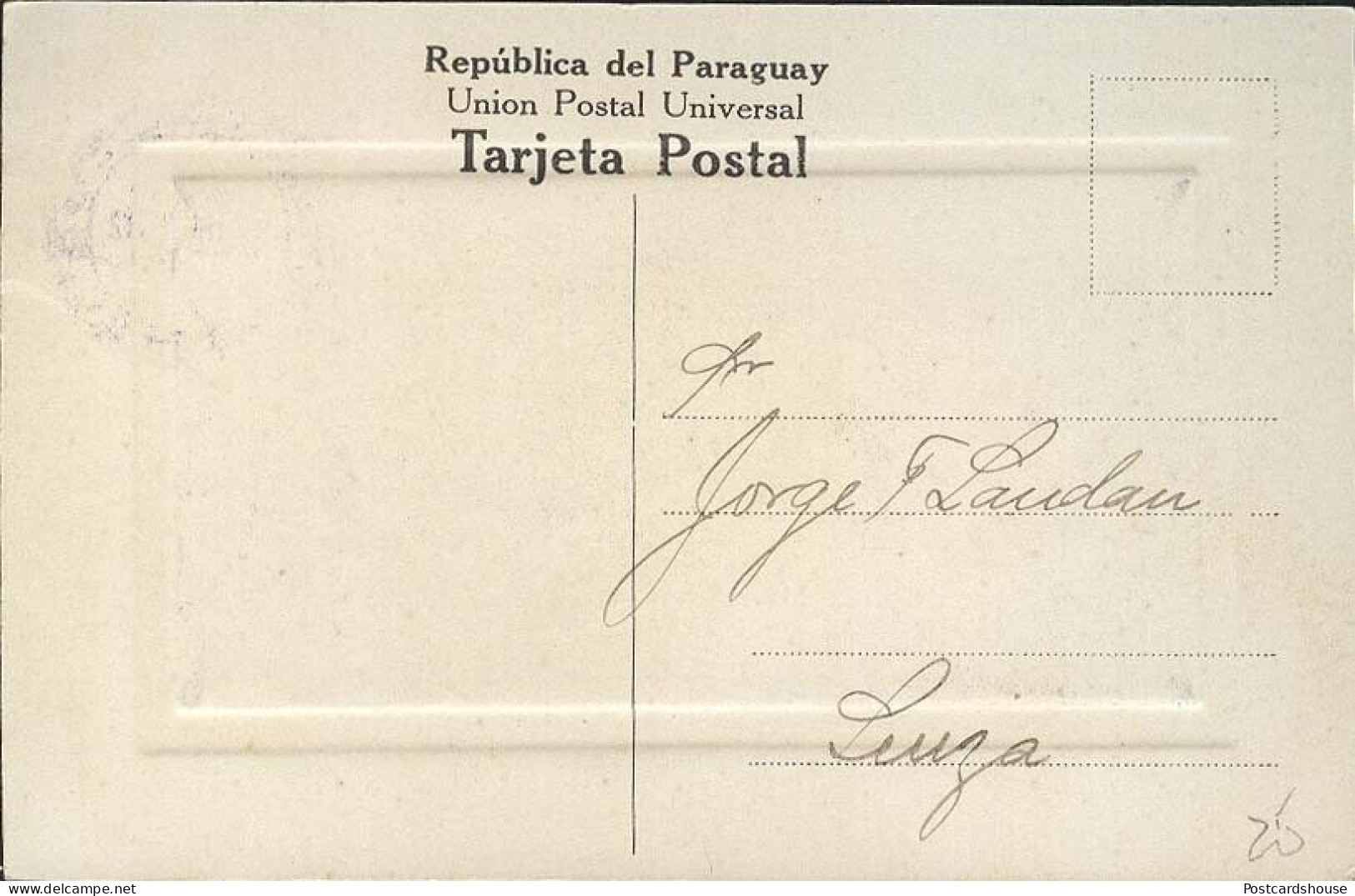 PARAGUAY PANORAMA PARCIAL DE ASUNCION 1912 RELIEVE EN MARCO - Paraguay