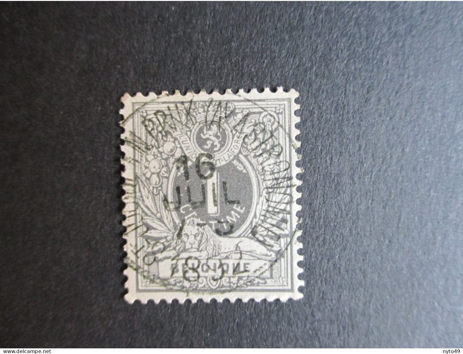 Nr 43 - Liggende Leeuw - Centrale Stempel St Josse T.N.Brux( Av Astronomie) - Coba + 4 - 1869-1888 Lion Couché