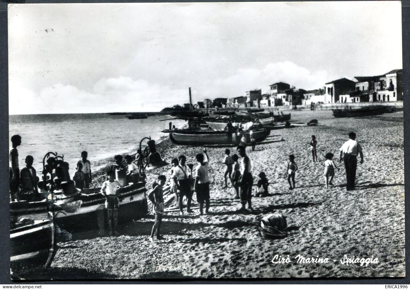 CV4204 CIRO' MARINA (Crotone KR) Spiaggia, FG, Viaggiata 1960 Per Corbetta (MI), Ottime Condizioni - Crotone