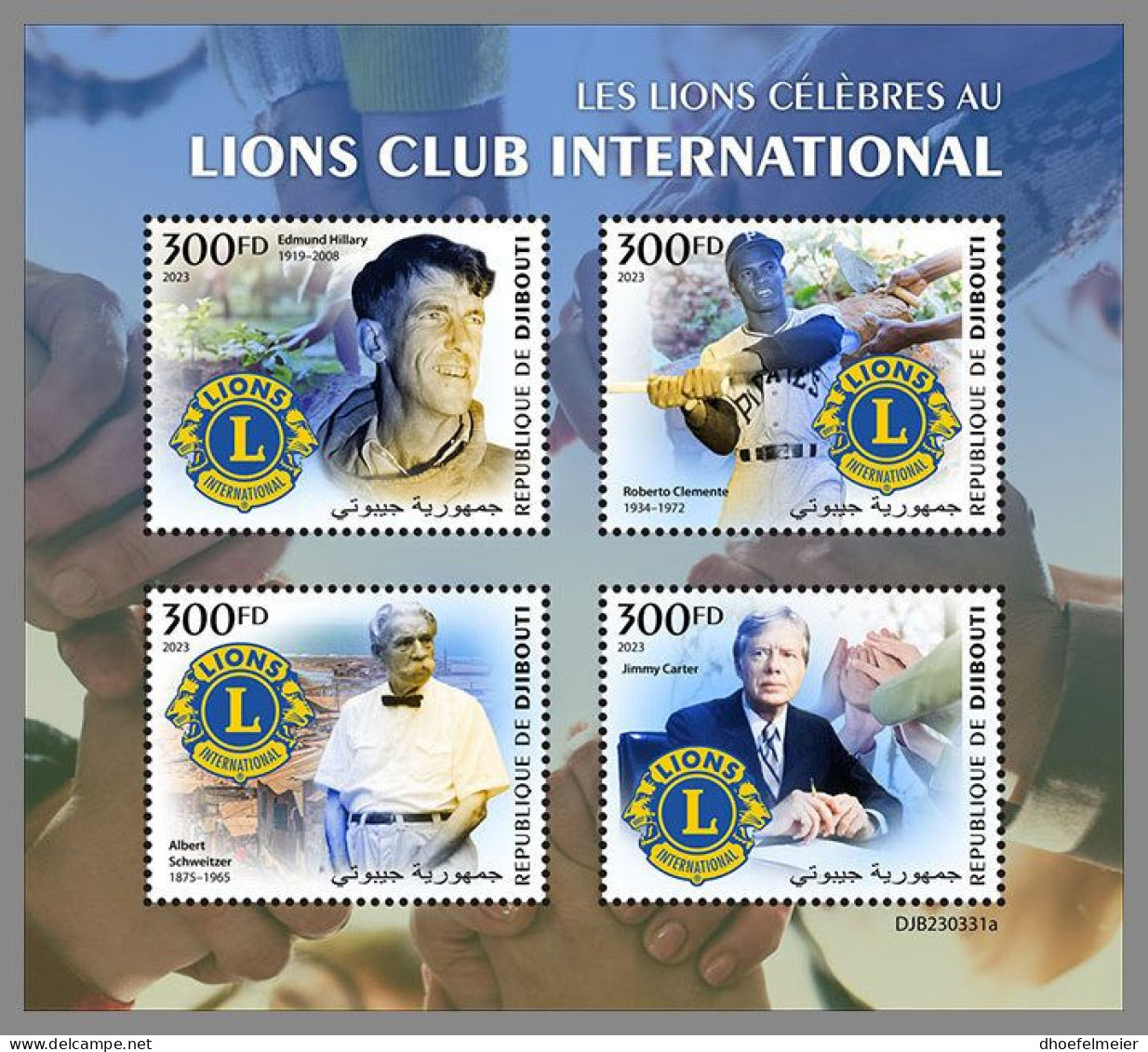 DJIBOUTI 2023 MNH Albert Einstein Lions Club M/S - OFFICIAL ISSUE - DHQ2345 - Albert Einstein