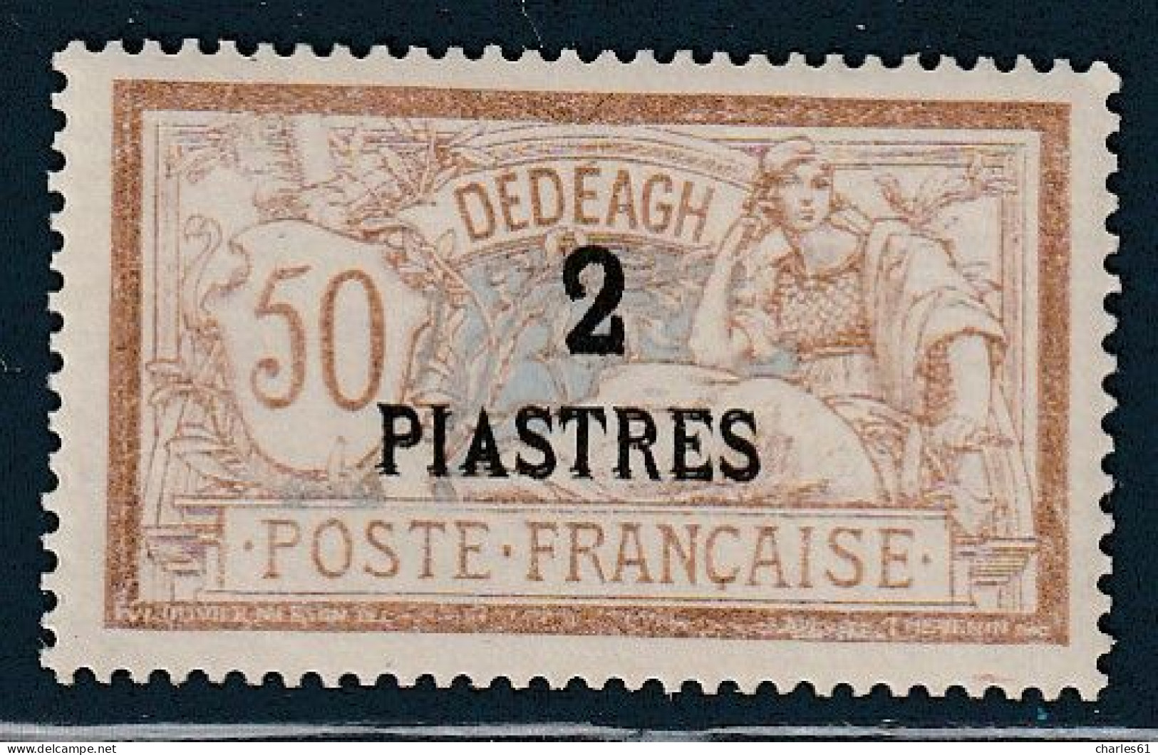 DEDEAGH - N°14a * (1902-11) 2pi Sur 50c Brun Et Gris - DOUBLE SURCHARGE - - Ungebraucht