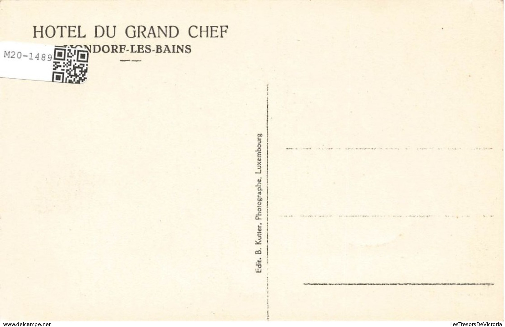 LUXEMBOURG - Mondorf-les-Bains - Grand-Duché De Luxembourg - Carte Postale Ancienne - Mondorf-les-Bains