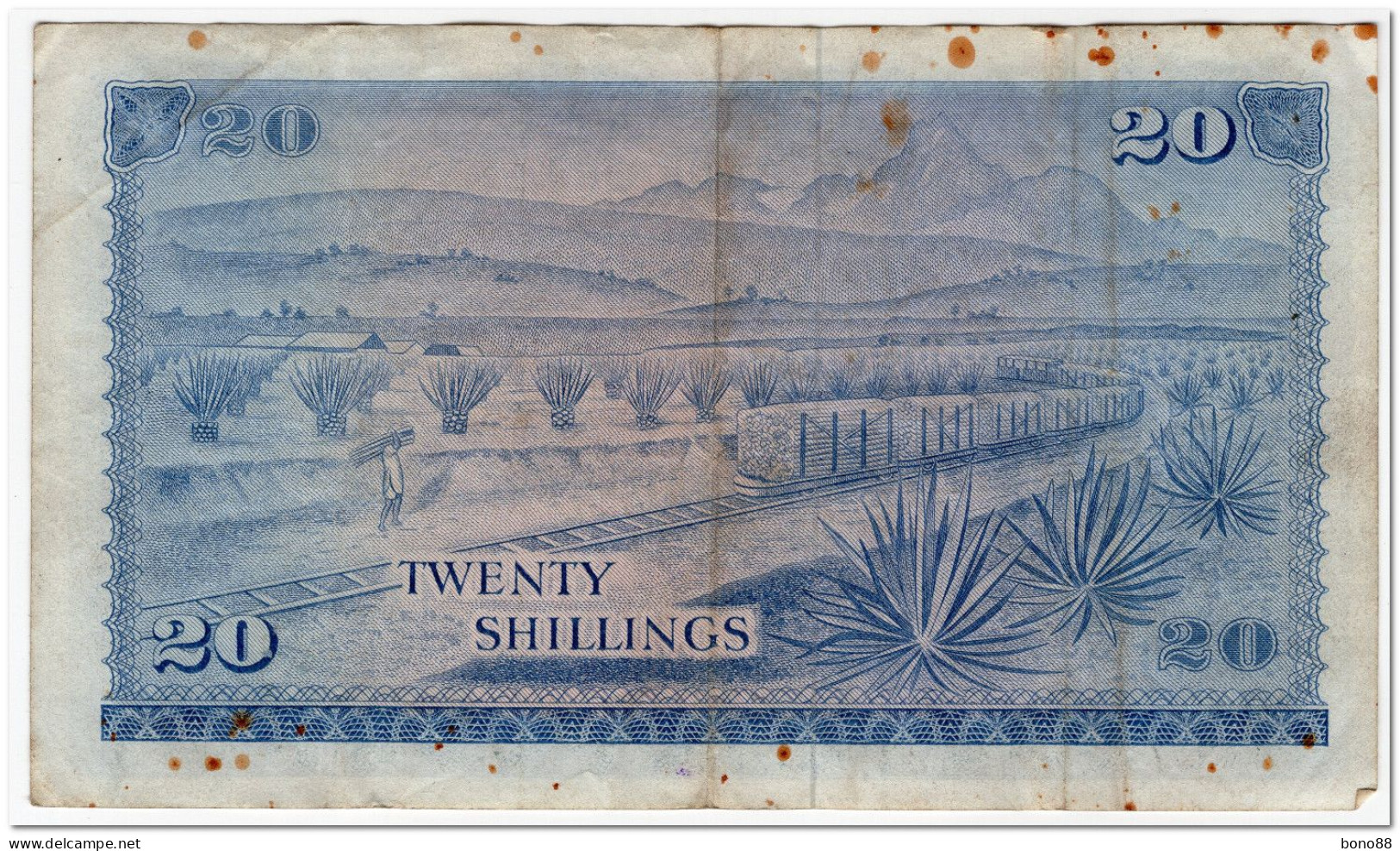 KENYA,20 SHILLINGS,1971,P.7b,VF,OXIDE MARKS - Kenia