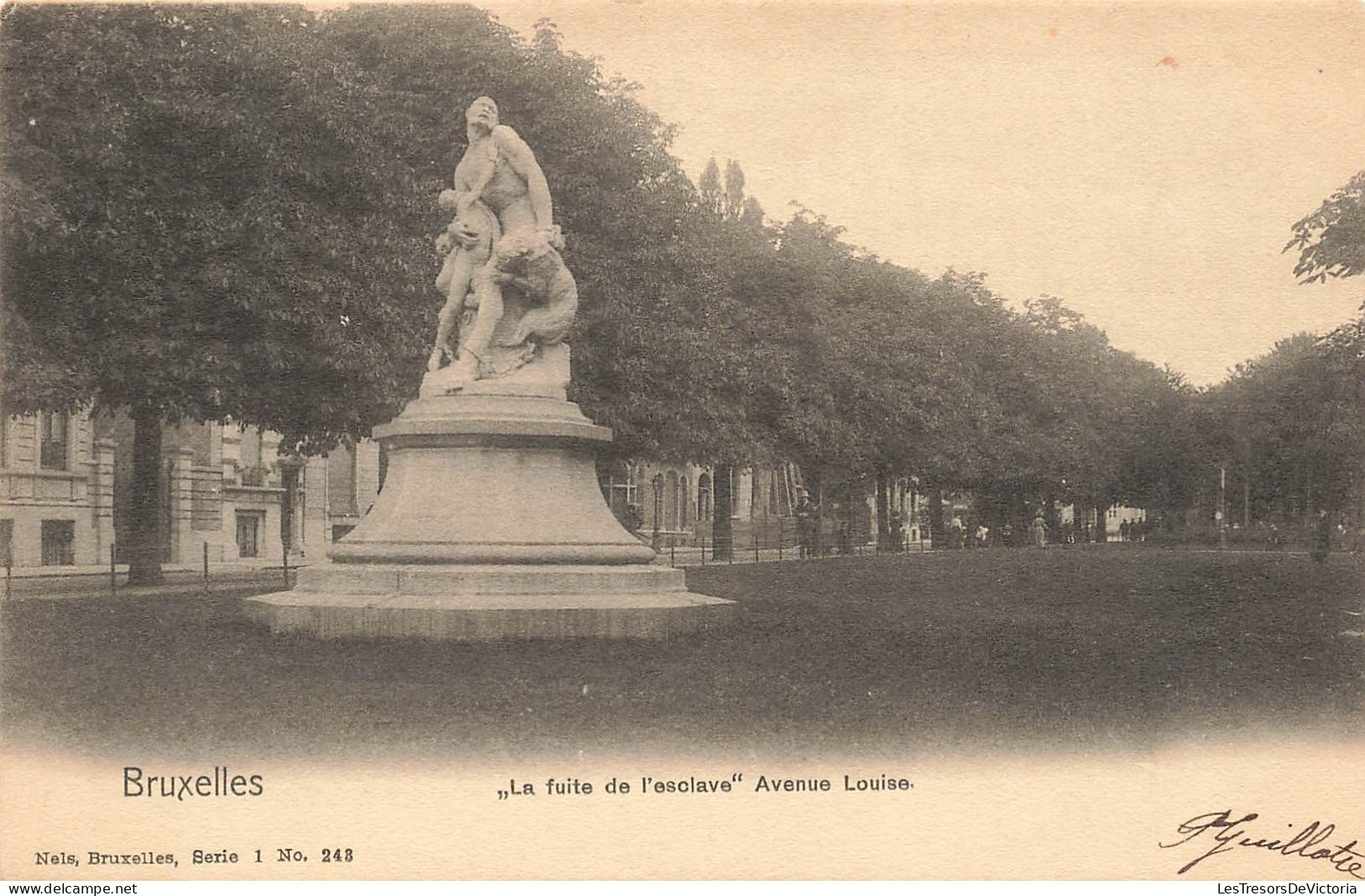 BELGIQUE - Bruxelles - La Fuite De L'esclave - Avenue Louise - Carte Postale Ancienne - Avenidas, Bulevares