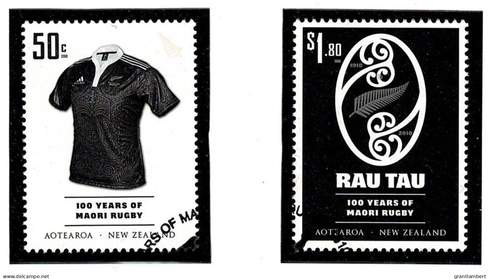 New Zealand 2010 Maori Rugby - 100 Years  Set Of 2 Used - Gebruikt