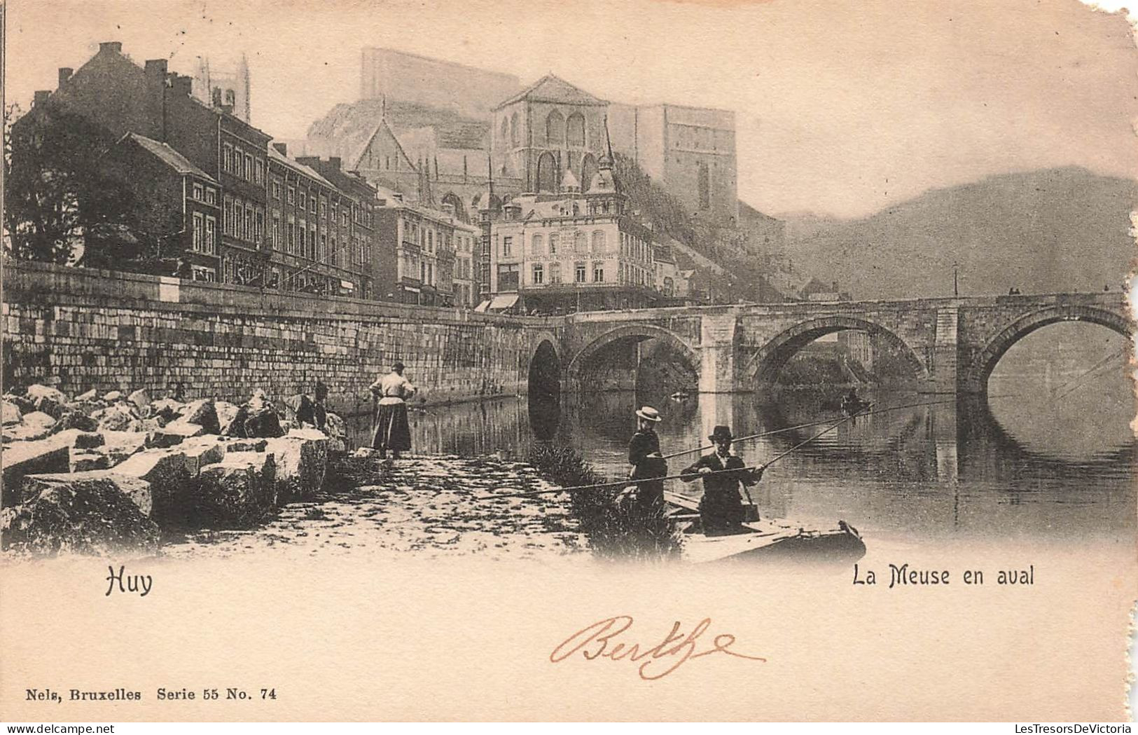 BELGIQUE - Huy - La Meuse En Aval - Carte Postale Ancienne - Huy