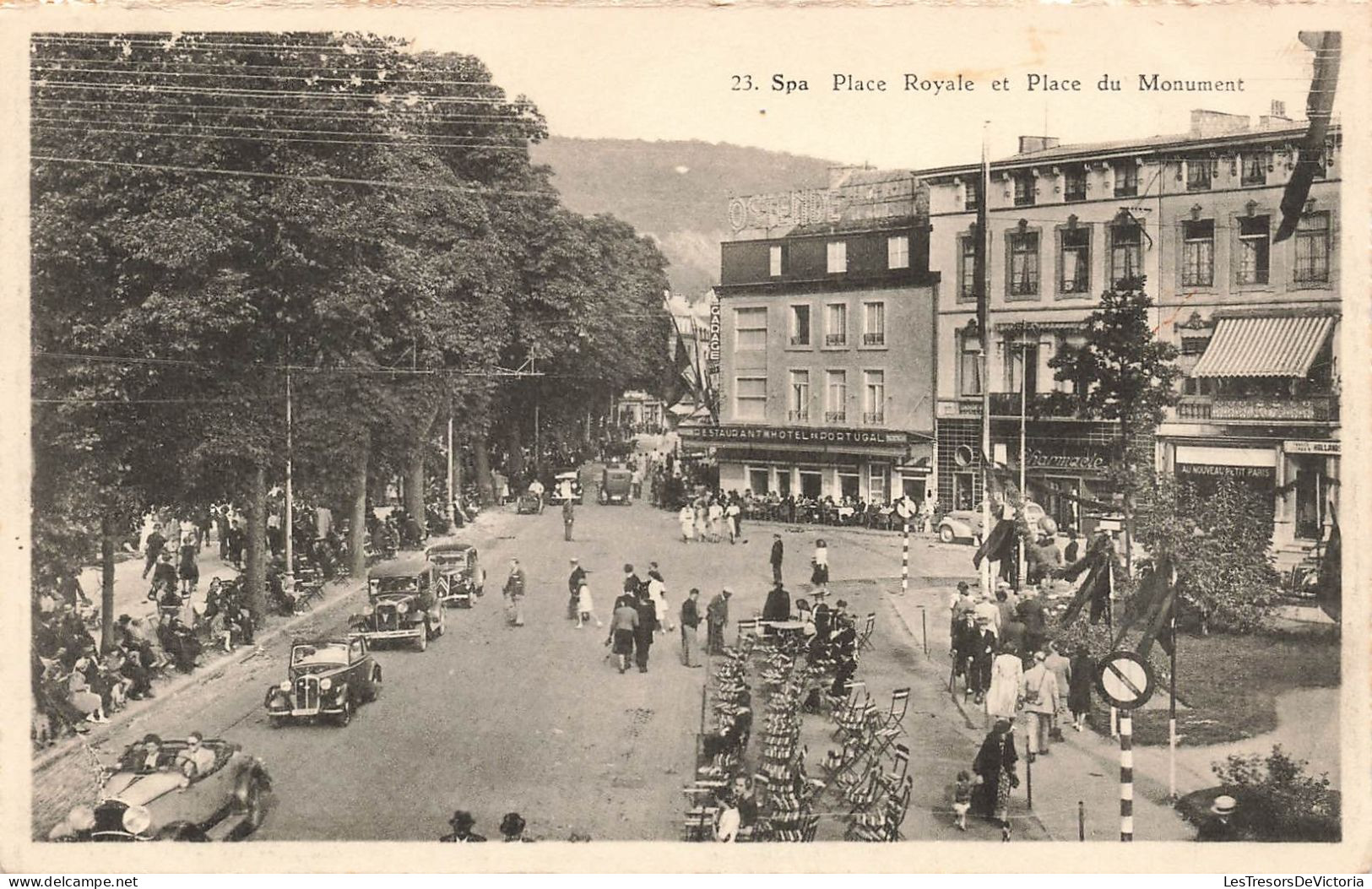 BELGIQUE - Spa - Place Royale Et Place Du Monument - Animé - Carte Postale Ancienne - Spa