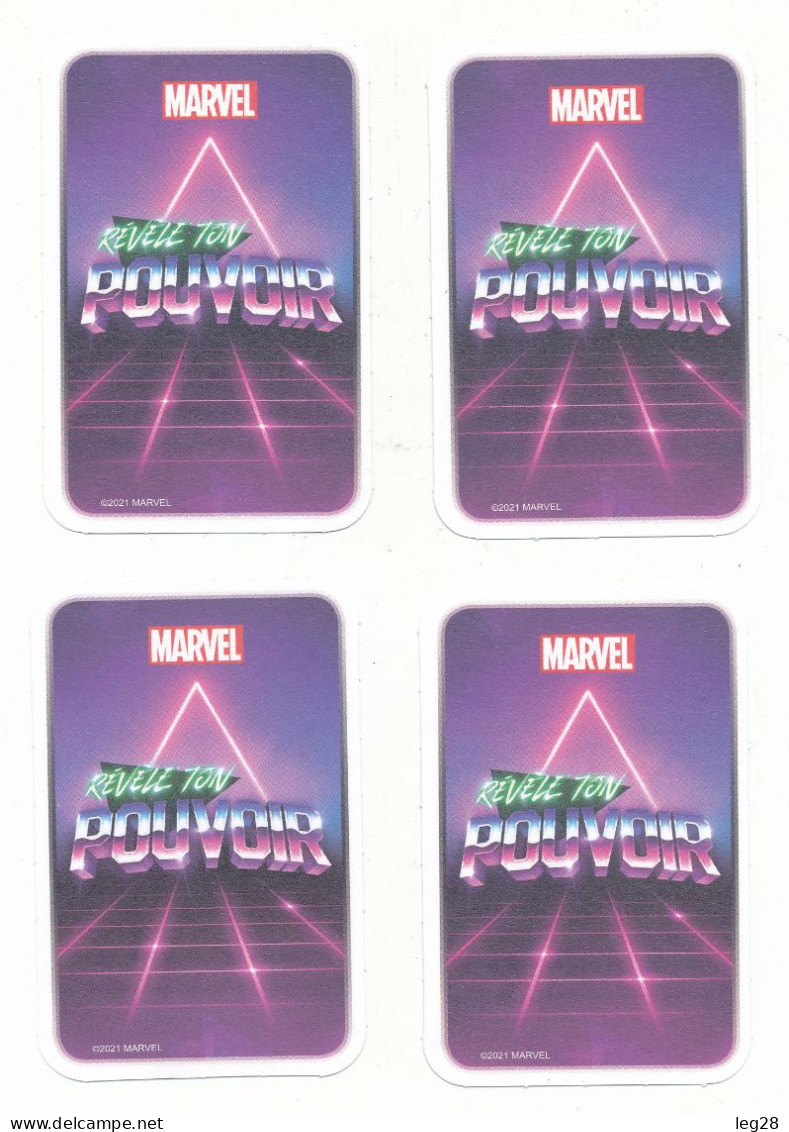 4 CARTES  MARVEL REVEIL TON POUVOIR - Marvel