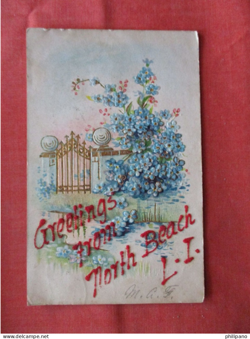 Embossed Greetings From North Beach    Long Island - New York > Long Island    Ref 6244 - Long Island