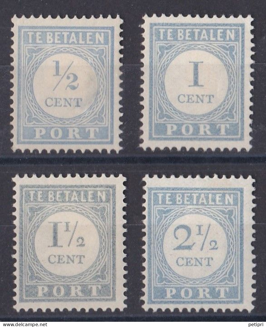 Pays Bas - Taxe 1912   Y&T  N ° 44  45  46  47  Neuf * Avec Charniere - Postage Due