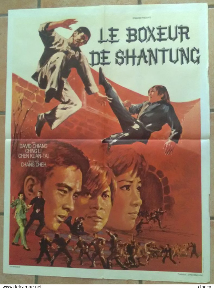 AFFICHE CINEMA FILM LE BOXEUR DE SHANTUNG David CHIANG CHANG CHEH 1972 TBE KARATE ARTS MARTIAUX DESSIN - Affiches & Posters