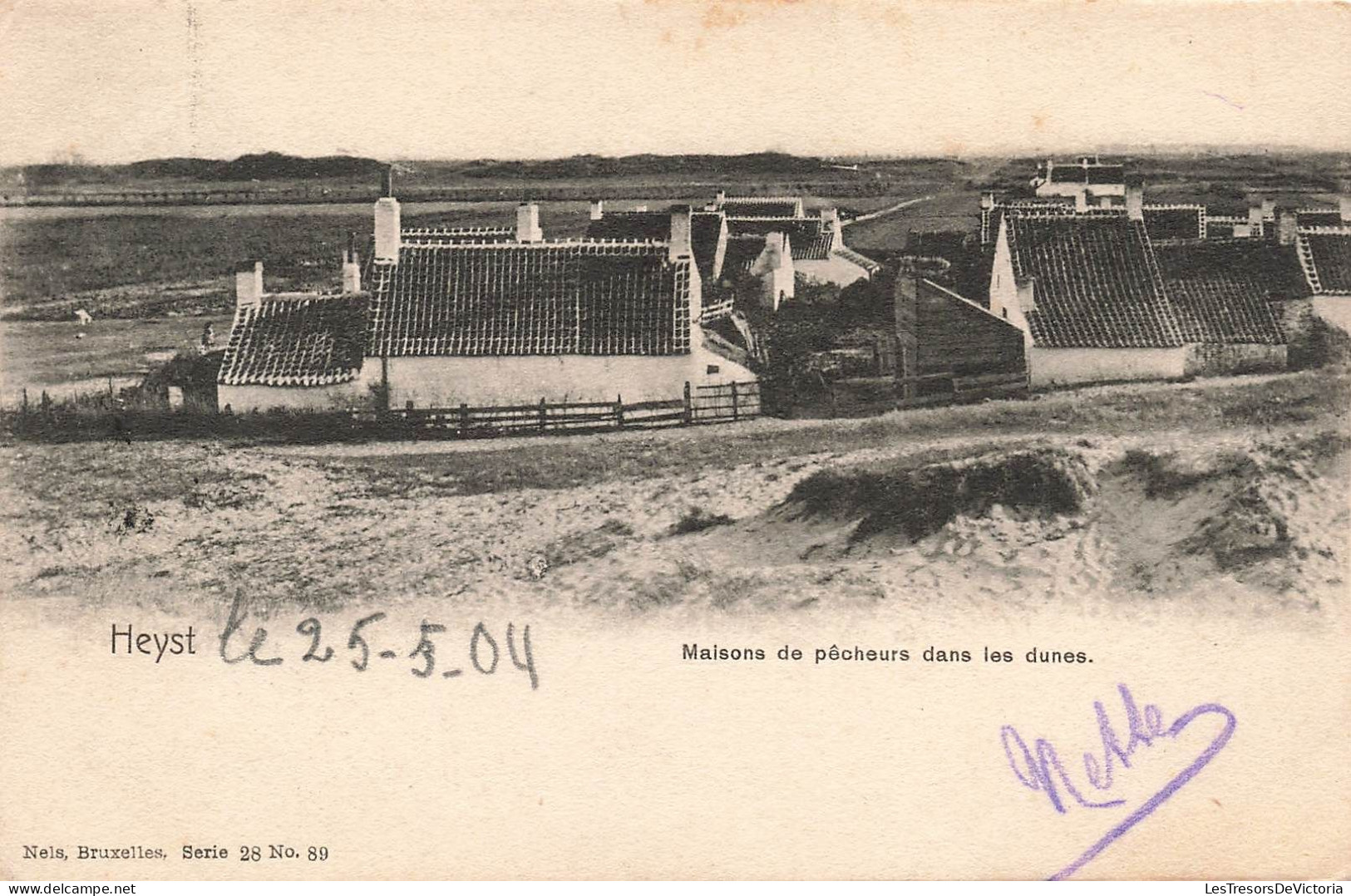 BELGIQUE - Heist - Maisons De Pêcheurs Dans Les Dunes - Carte Postale Ancienne - Heist