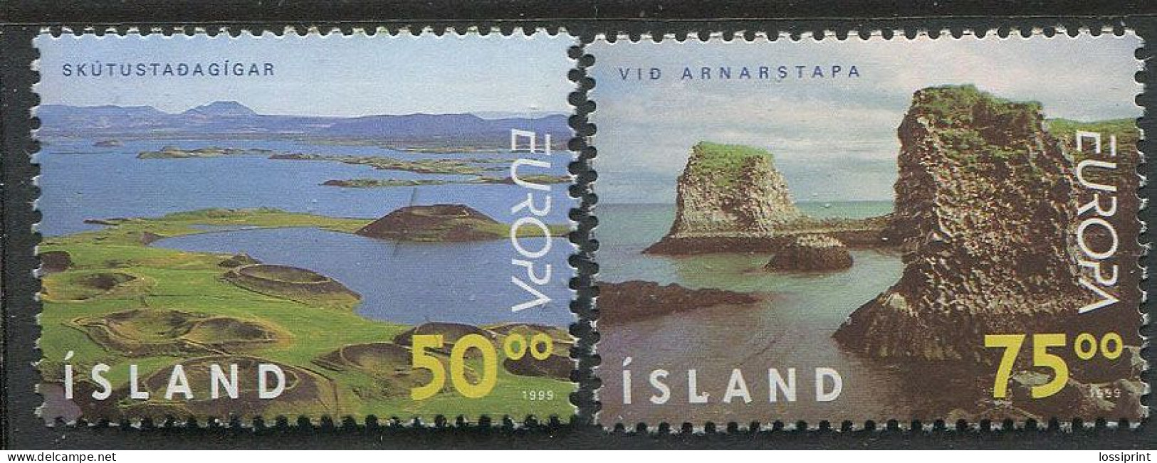 Island:Unused Stamps EUROPA Cept 1999, MNH - 1999