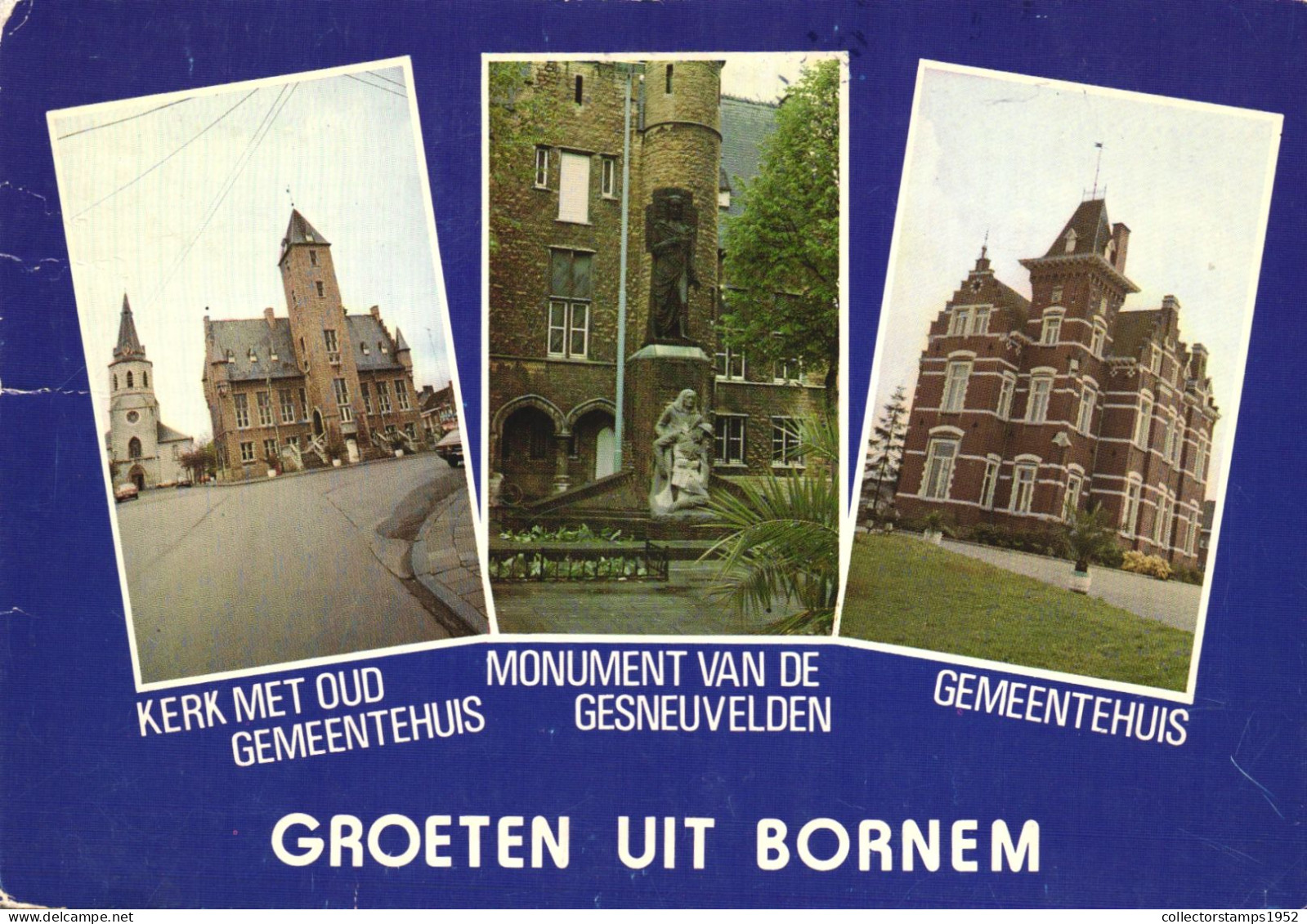 BORNEM, MULTIPLE VIEWS, ARCHITECTURE, MONUMENT, STATUE, CASTLE, CHURCH, TOWN HALL, CITY HALL, BELGIUM - Bornem