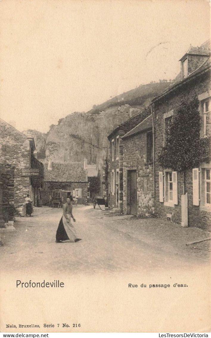 BELGIQUE - Profondeville - Rue Du Passage D'eau - Carte Postale Ancienne - Profondeville