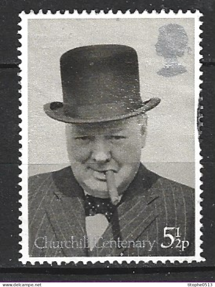 GRANDE-BRETAGNE. N°736 Oblitéré De 1974. Churchill. - Sir Winston Churchill