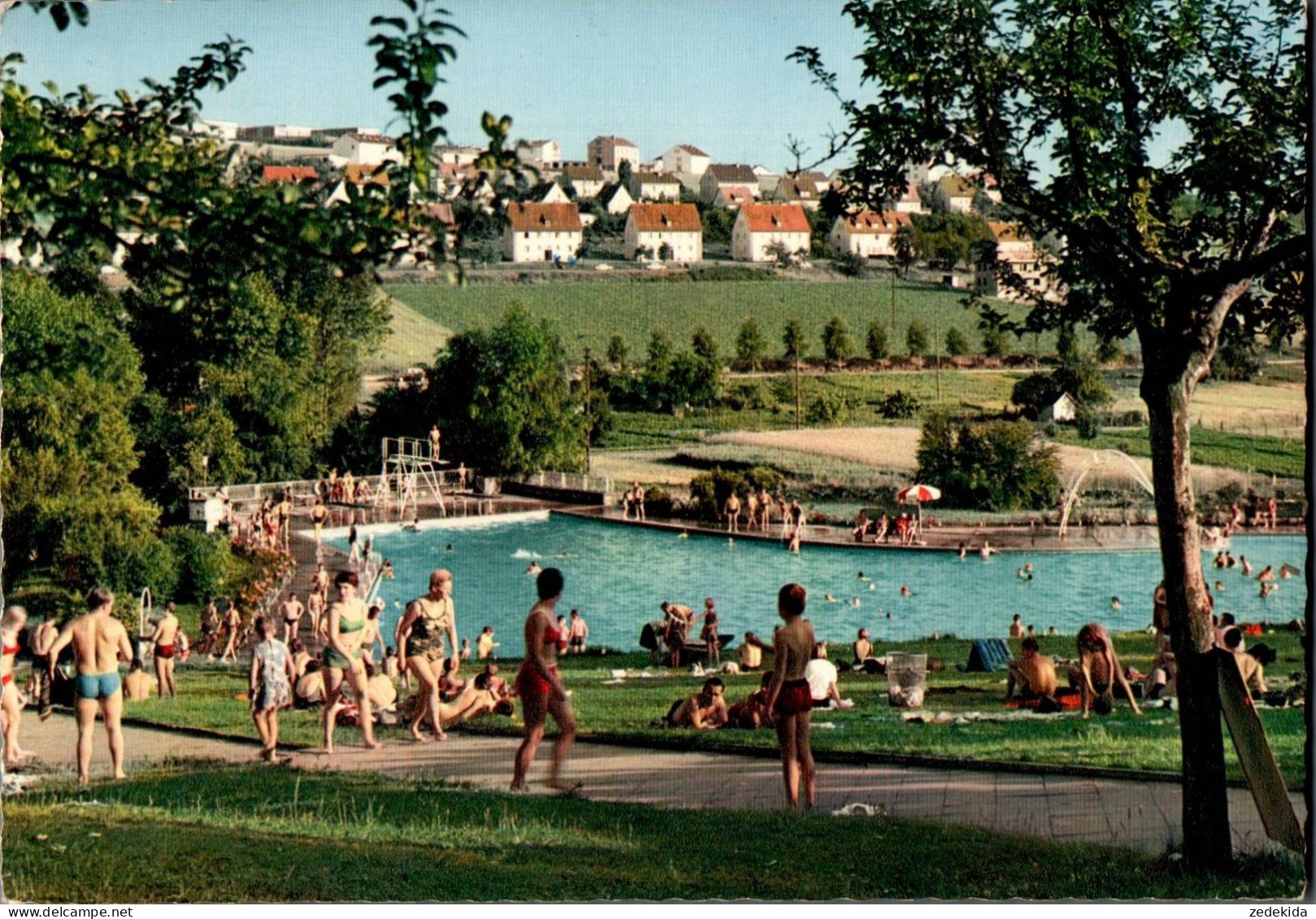 G6597 - TOP Hünfeld Freibad Sportbad Haselgrund - Verlag M&L Möller - Hünfeld