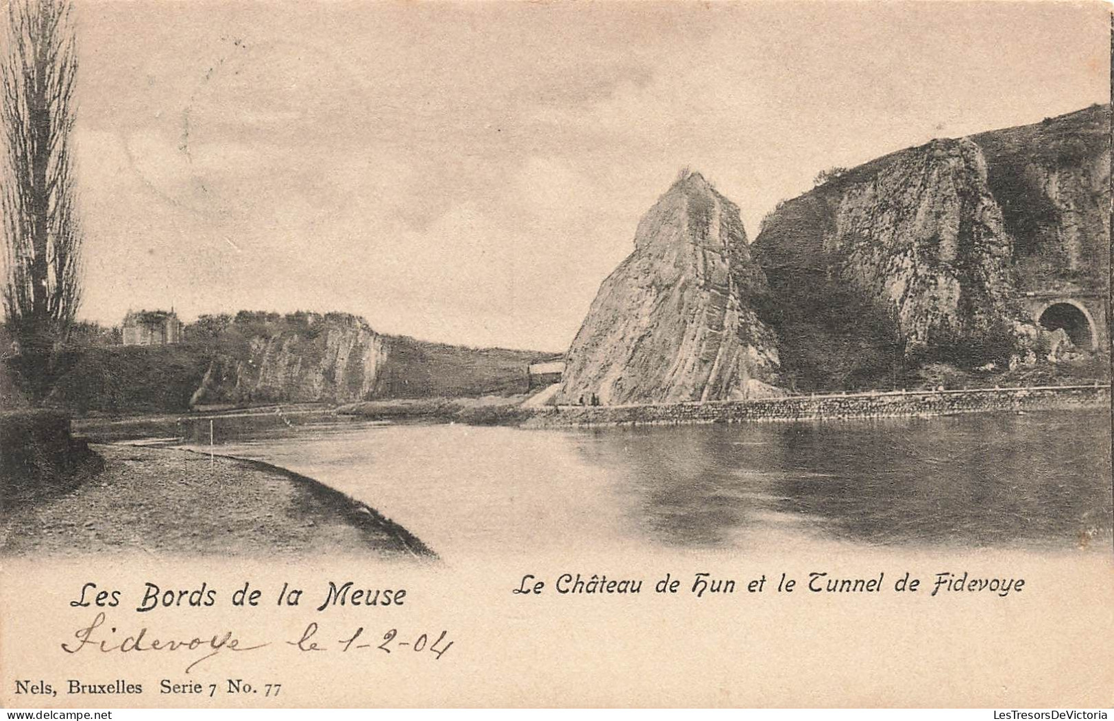 BELGIQUE - Yvoir - Le Château De Hun Et Le Tunnel De Fidevoye - Carte Postale Ancienne - Yvoir