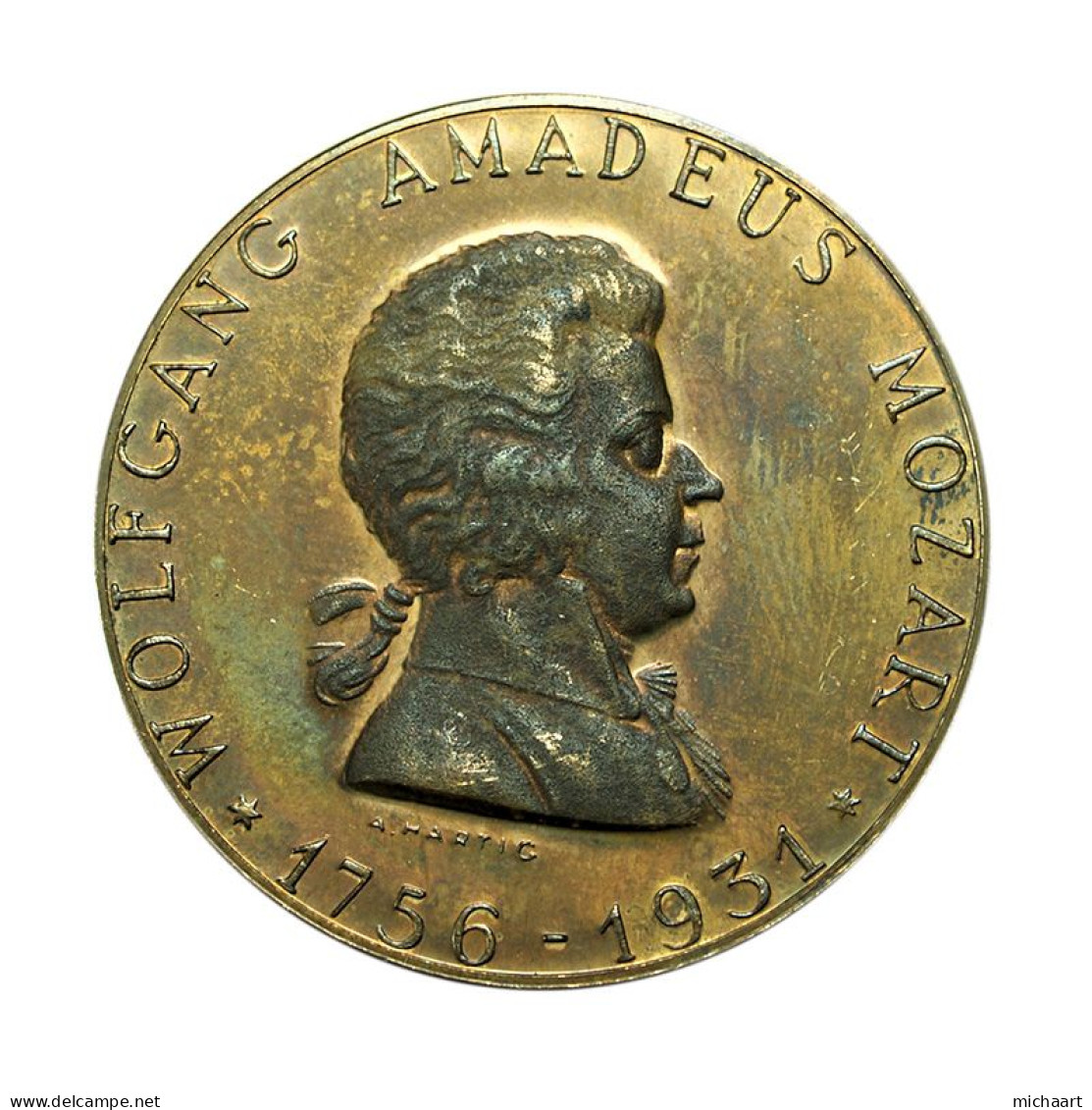 Austria Medal 1931 Wolfgang Amadeus Mozart & Hohensalzburg Fortress 35mm 02717 - Professionali / Di Società