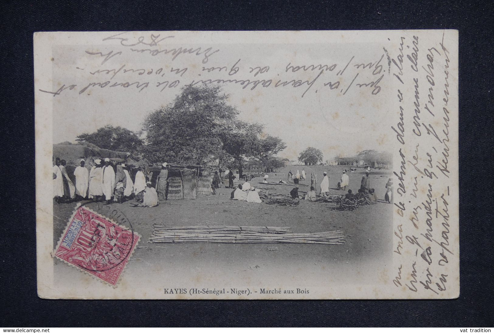 SÉNÉGAMBIE ET NIGER - Type Groupe Sur Carte Postale De Kayes Pour Bordeaux  - L 148295 - Brieven En Documenten