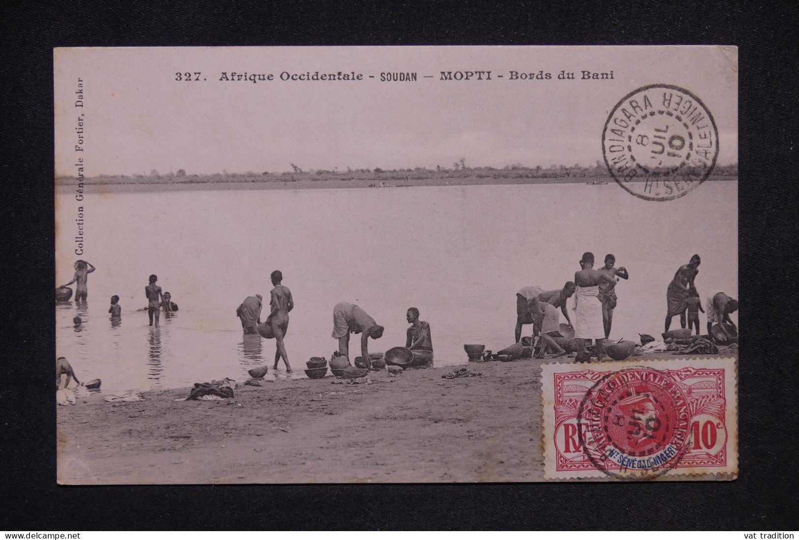 HAUT SÉNÉGAL ET NIGER - Affranchissement De Bardiagara Sur Carte Postale En 1910 Pour La France  - L 148301 - Lettres & Documents