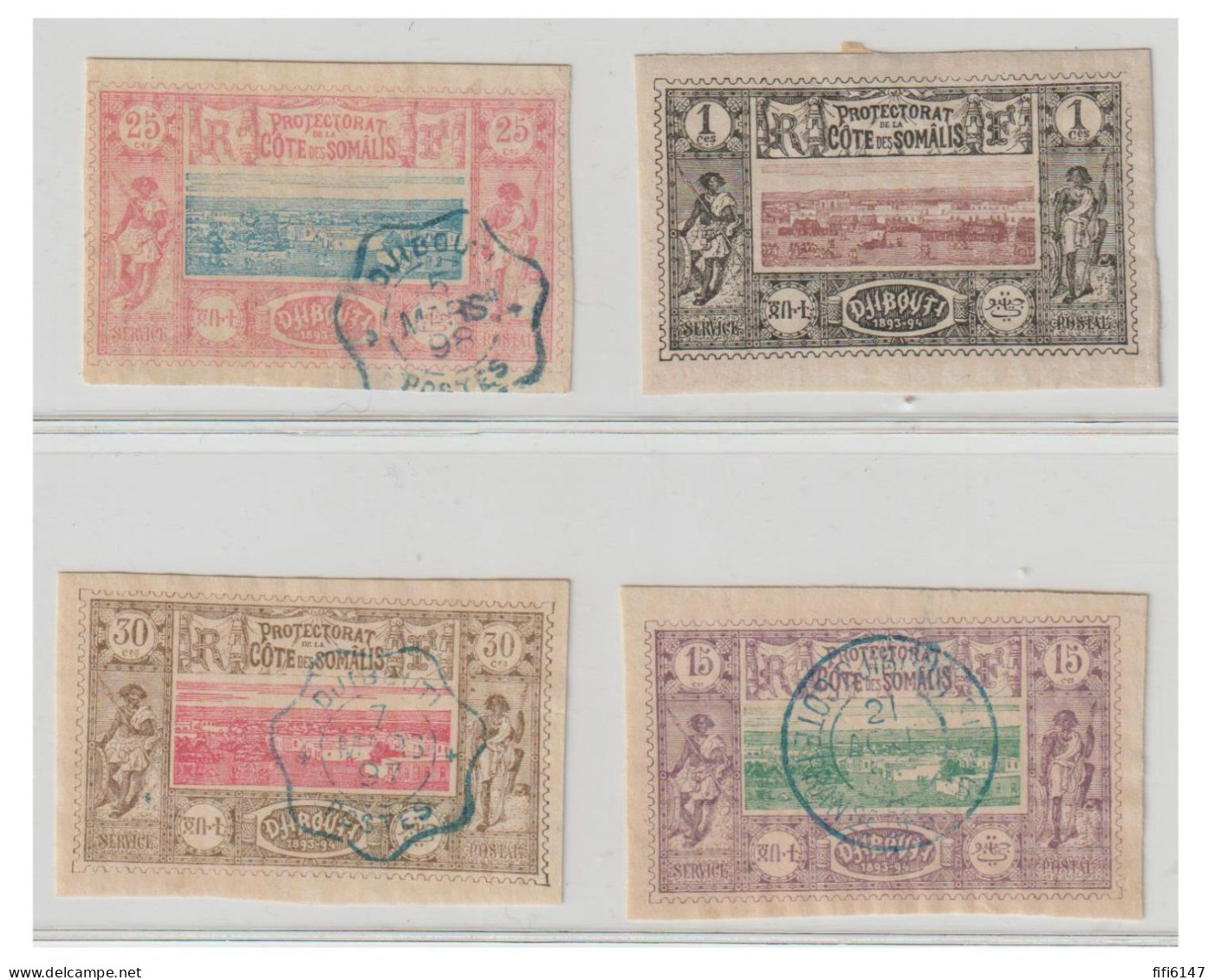 FRANCE -CÔTE DES SOMALIS -- Lot De 4 Timbres -- Yvert N° 5*, 11,12 (leger Clair), 13 - Otros & Sin Clasificación