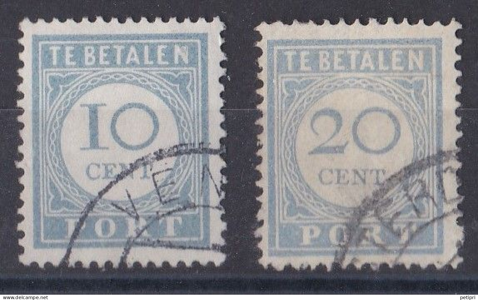 Pays Bas - Taxe  1912   Y&T  N ° 55  Et  58  Oblitéré - Strafportzegels