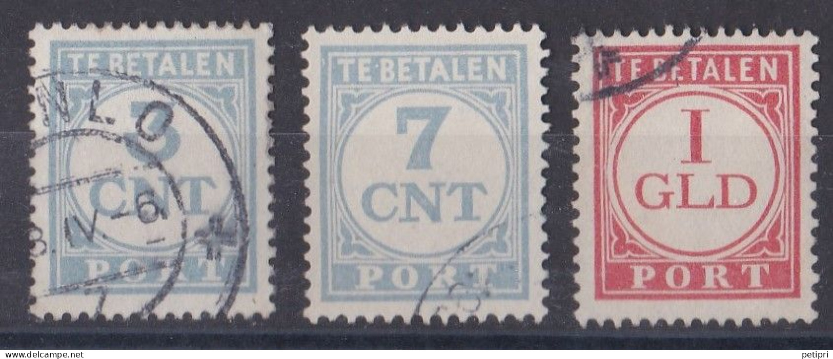 Pays Bas - Taxe  1912   Y&T  N ° 61  63  Et  68  Oblitéré - Strafportzegels