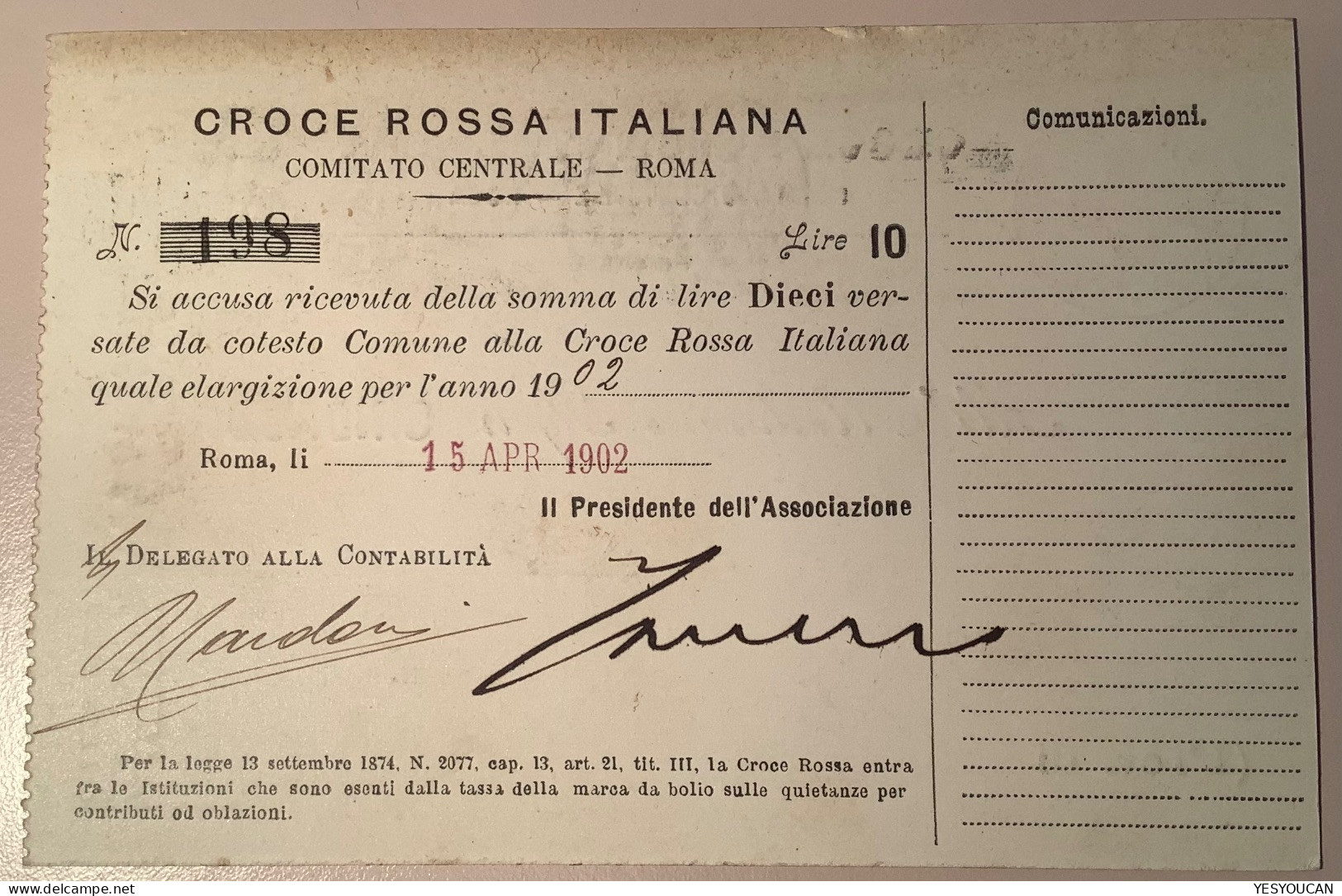 Italia Regno 2c ROMA FERROVIA 1902 (meccanici) CROCE ROSSA ITALIANA Cartolina (croix Rouge Machine Cancel Lettera - Storia Postale