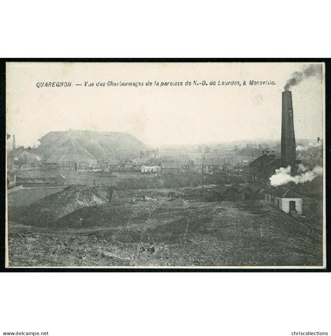 BELGIQUE - QUAREGNON-MONSVILLE - Vue Des Charbonnages De La Paroisse De N.D. De Lourdes à MONSVILLE - Quaregnon