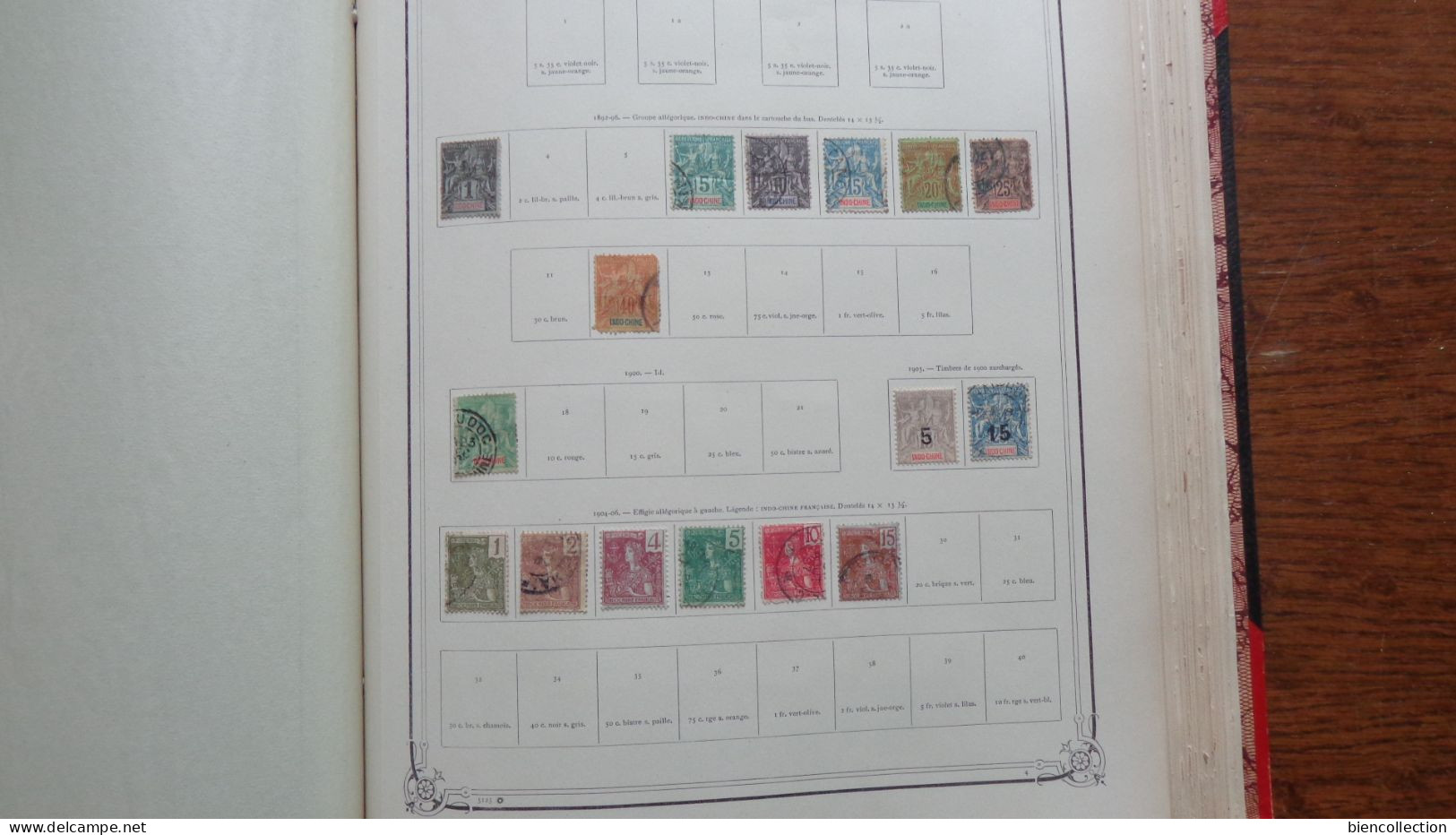 Album Yvert et Tellier des colonies Françaises avec 900 timbres neuf* et oblitérés dont Obock No 52  belle oblitération