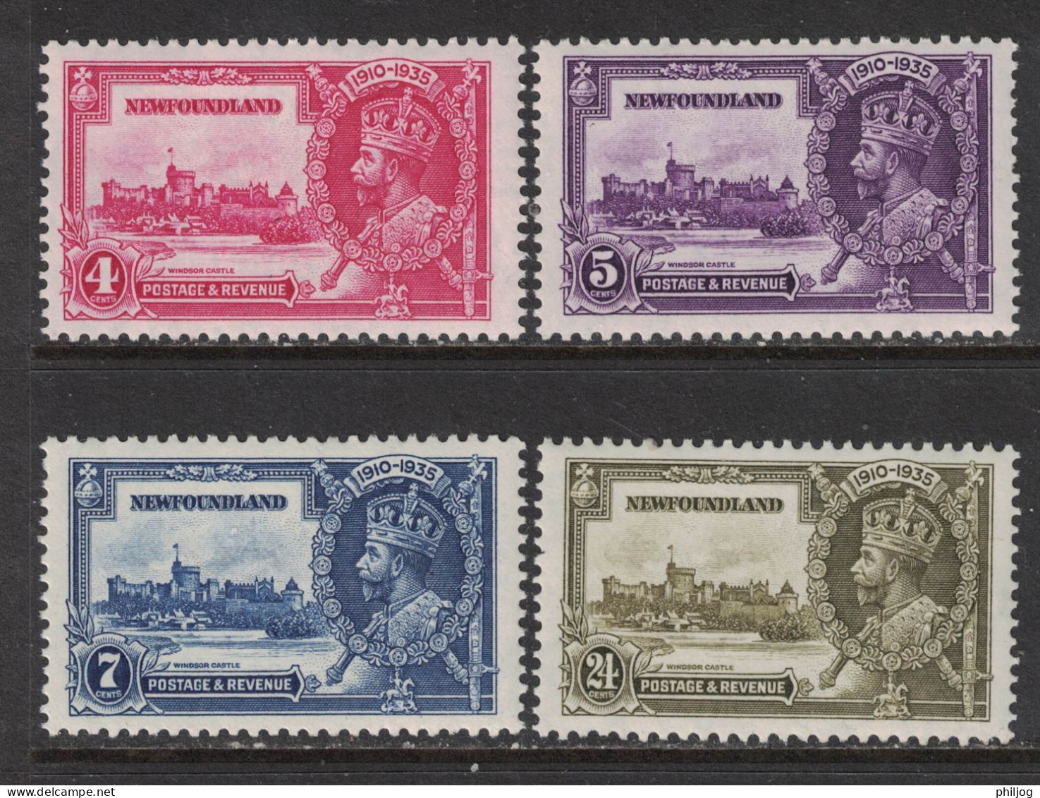 Terre-Neuve 1935 - Yvert 201-204, SG 250-253 Scott#226-229 - Neuf SANS Charnière - Silver Jubilee George V, KGV - 1908-1947